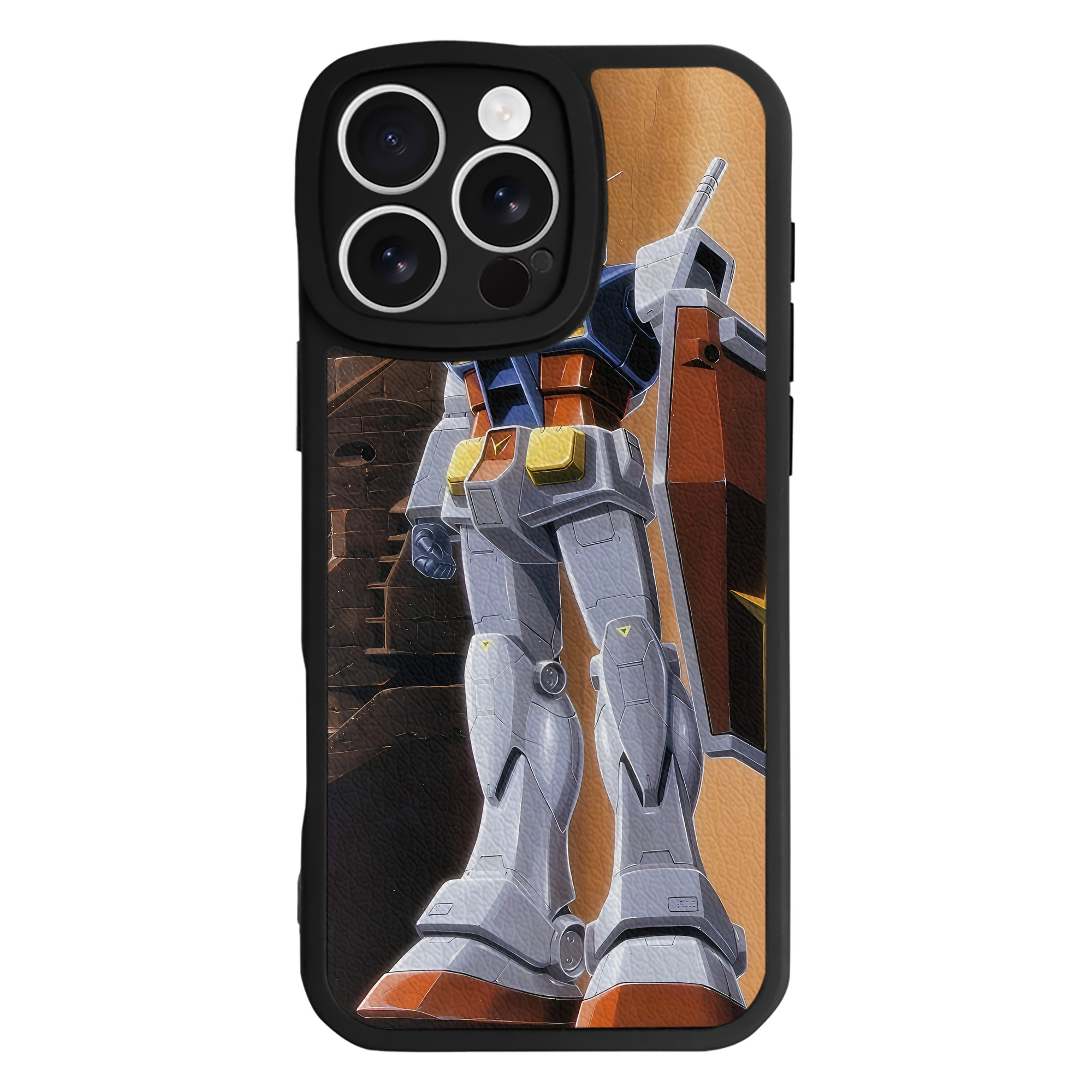 （画像用） 機動戦士ガンダム Mobile Suit Gundam 【iPhone 16シリーズ対応】シリコンスマホケース（レザー調） 材質：シリコン